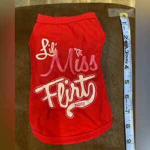 Red 'Lil Miss Flirt' Dog Shirt